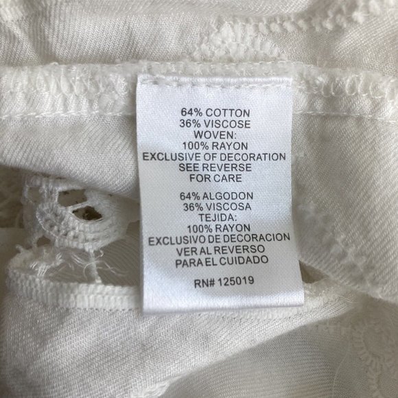 Joseph A Dress Knit Blend Eyelet lace accent Button Back Drop Waist Sz M - Picture 5 of 12